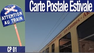 Le train touristique du pays de lAuxois Carte postale estivale [upl. by Adidnac]