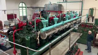 Huge Diesel stationary engines working at Prickwillow museum England pure diesel sound [upl. by Eehc]