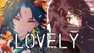 Nightcore ⇢ Lovely  Rock Version SVLyrics [upl. by Netsyrk]