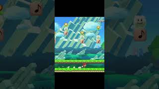 Super Mario Maker 2 Running Note Block Fire Flower Tune To Finish Musical Level [upl. by Aerdnaeel]