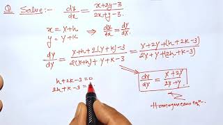 Reducible to Homogeneous differential equations Lecture9 Engineering Mathematics [upl. by Hamner]