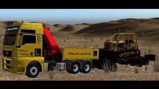 Rigs of Rods  MAN Transporting the AllisChalmers HD 11 Dozer [upl. by Anaet260]