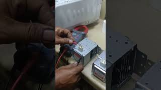 Testing Magnetron of Microwave Oven armandelectrical shortsvideo SsD [upl. by Refitsirhc293]