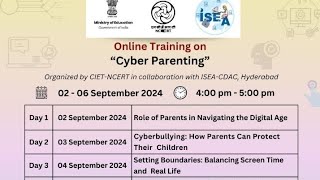 online training on cyber parenting on diksha with free certificate n 5hr cpd by ncert [upl. by Ettenay]