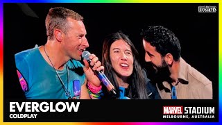 Coldplay  Everglow Fan request Tanya  Facundo Lucky Couple  Marvel Stadium [upl. by Hogan]