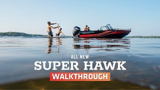 Boats for Fishing and Family  Crestliner Super Hawk Walkthrough [upl. by Neelyak]