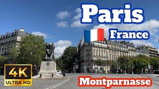 Paris France 🇫🇷  Montparnasse Summer  4K Walking Tour [upl. by Rannug500]