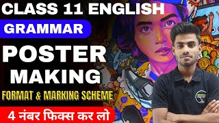 Poster Making Class 11  Class 11 English Grammer Poster Making Format And Marking Scheme [upl. by Adeirf]