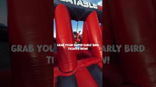 🐤 Grab your SUPER early bird tickets Save 47 on your Inflatable 5k tickets obstaclecourse funrun [upl. by Bodrogi]