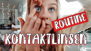 MEINE KONTAKTLINSEN ROUTINE LINSEN EINSETZEN  MaVie Noelle VLOGMAS [upl. by Aiekahs]