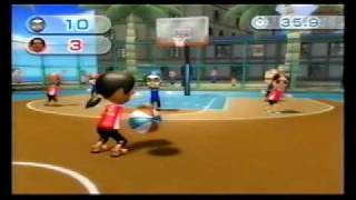 Wii Sports Resort Basketball vs George  Level 2500  163 [upl. by Keiryt]