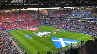 TARTAN ARMY IN COLOGNE  PREMATCH MARCH amp NATIONAL ANTHEM  EURO 2024 [upl. by Florella683]