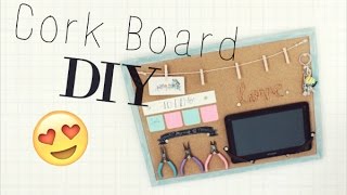 Cork Board DIY  Room Organization Video  Veronica Marie [upl. by Ettenahs2]