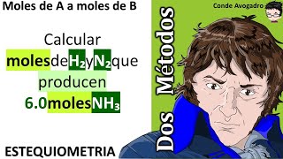 𝐌𝐨𝐥 𝐀−𝐌𝐨𝐥 𝐁 Cuantos moles de H₂ y N₂ producen 60 moles NH₃ [upl. by Spurgeon]