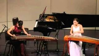 Guzheng  Spring on Xiang River 春到湘江  Performed by Yuan Sha 袁莎 and Yuan Li 袁莉 [upl. by Anawit]