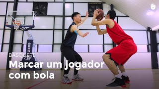 Marcar um jogador com bola  Basquete [upl. by Ocimad]