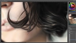 how to paint hair  digital painting [upl. by Oluas70]