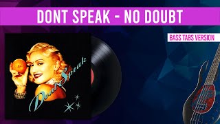 🎶 No Doubt  Dont Speak  BASS TABS CLUB [upl. by Armallas]