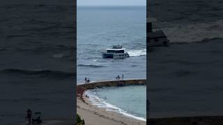 Arguably the widest catamaran weve ever seen at the Haulover Inlet Filmed by my good friend Scott [upl. by Darmit]