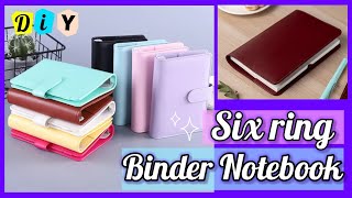 How to make six ring binder notebook DIY binder notebook old to new [upl. by Sabsay]