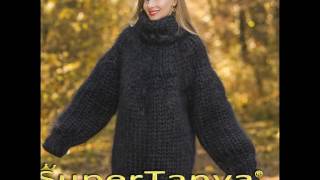 Mega thick and heavy black mohair sweater hand knitted with 25 strands mohair [upl. by Cl]