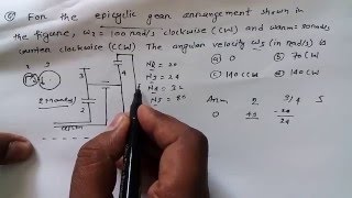 Epicyclic Gear Train in Hindi GATE Previous Year Question with Solution [upl. by Aniloj]