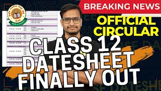 CBSE Date Sheet 2023 Class 12  CBSE Class 12 Date Sheet Out  CBSE board exam 2023 Latest News [upl. by Struve]