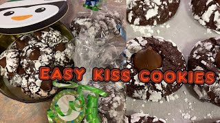 Easy Holiday Kiss Cookies How To Make Hersheys Kisses Chocolate Blossoms [upl. by Anid248]