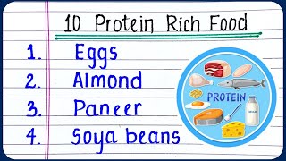 10 protein foods name  10 High protein food  Top 10 Protein Rich Food You Must know [upl. by Nwahsor]