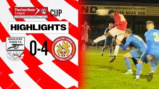 5 Star Hawks Dump Basildon Out The Cup  Basildon Town 04 Harlow Town Highlights [upl. by Ddart]