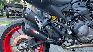 Ducat Monster 937  950 Zard Exhaust  Arrow decat pipe Sound [upl. by Ramburt789]