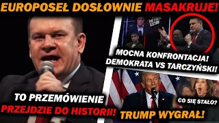 TRUMP NOWYM PREZYDENTEM DOMINIK TARCZYŃSKI ZDEMOLOWAŁ DZIENNIKARZA DEMOKRATE [upl. by Yramesor]