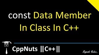 Const Data Member In C [upl. by Maryellen]