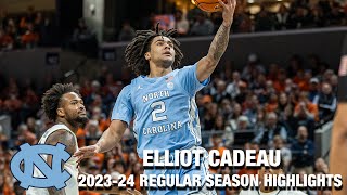 Elliot Cadeau 202324 Regular Season Highlights  North Carolina Guard [upl. by Eirene]