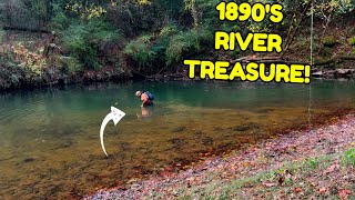 130 year old Treasure found in Riverbed while Mudlarking Historic Ghost town [upl. by Clothilde]