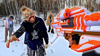 NERF GUN ZOMBIE ATTACK VERSUS MASSIVE ROCKET LAUNCHER [upl. by Aivila663]