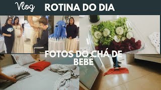 FOTOS DO CHÁ DE BEBÊ de 31 SEMANASLIMPEZAFEIRA DA SEMANAALMOÇO eideoliveira vlog limpeza [upl. by Revart]