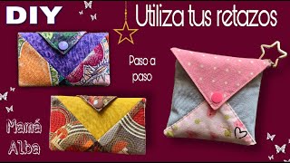 DIY  UTILIZA TUS RETAZOS DE TELA  PASO A PASO BOLSITA MULTI USOS COSE PARA VENDER  MAMÁ ALBA [upl. by Anwad685]