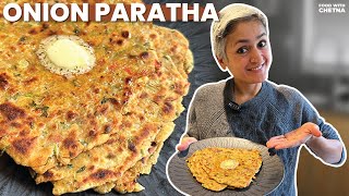 Make the most delicious paratha in 10 minutes  PYAAZ KA PARATHA  BEST ONION PARATHA RECIPE [upl. by Ferriter670]