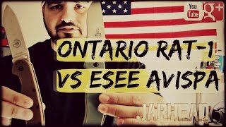 Ontario RAT1 Vs ESEE Avispa High Value EDC Knives [upl. by Lizzy195]