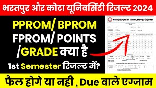 MSBU UOK BA Result में PPROM BPROM FPROM Points Grade क्या होता है। Semester में क्या फैल होगे [upl. by Aissat]