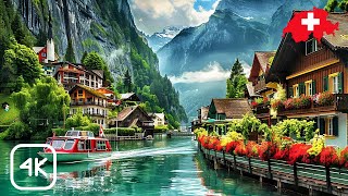 Switzerland 4K🇨🇭 Oberried am Brienzersee the pearl of Lake Brienz [upl. by Tisman]