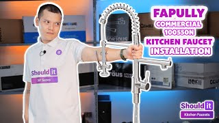 How to Install Fapully Commercial Kitchen Faucet  Shouldit Kitchen Faucet Series [upl. by Sliwa]