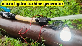 awesome micro hydro turbine generator for free electricity  clean energy  free energy [upl. by Ellenij]