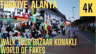 Turkey Alanya06 JulyWalk TourFakes Market Konakli4K [upl. by Baggett]