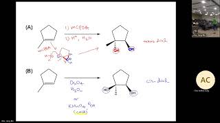 Organic Chemistry 1  Questions of dihydroxylation of alkenes 2 [upl. by Lalo]