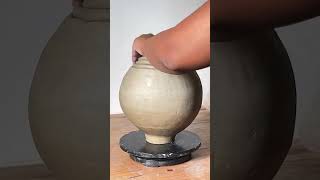 Handbuilding and carving a vase 🏺 ceramicart potterycrafts clay ceramicpottery handmade [upl. by Guglielma]