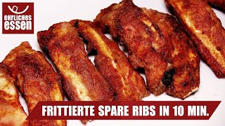 REZEPT FRITTIERTE SPARERIBS in 10 Minuten schnell und einfach selber machen [upl. by Euqina]