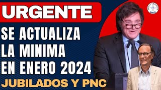 Atencion Jubilados y Pensionados Anses SE ACTUALIZA LA MINIMA EN ENERO 2024  CUANTO COBRO [upl. by May223]