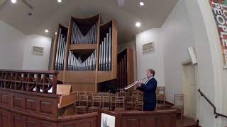 Purcell  Trumpet Tune Jason Dovel baroque trumpet Ted Gentry organ [upl. by Dewain]